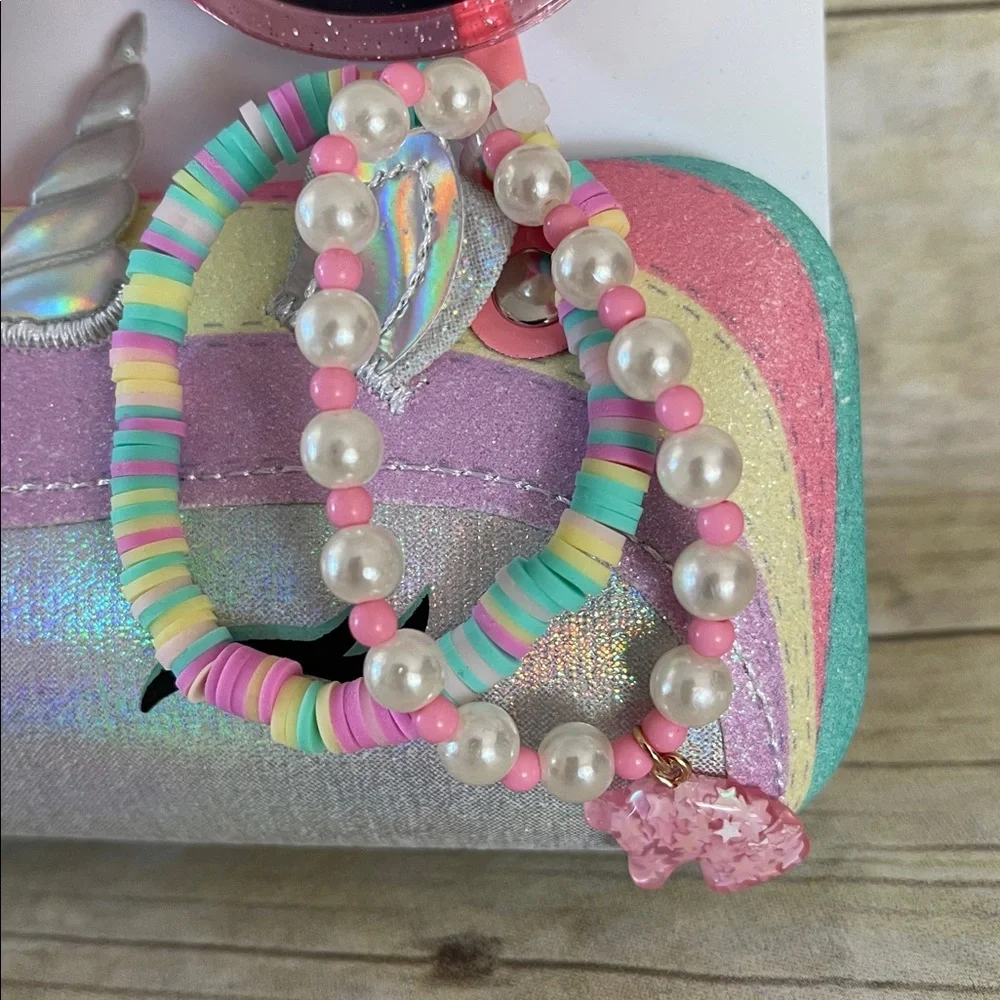 Bracelets & Sunglasses & Case Girls Unicorn Hard Case & Sunglasses Set